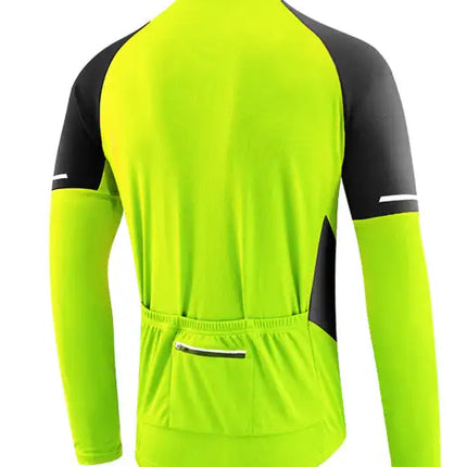 Men's Colorblock Quick Dry Breathable Cycling Long Sleeve Top