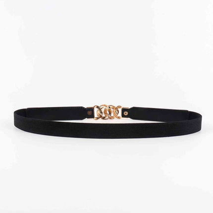 Zinc Alloy Buckle Elastic PU Belt