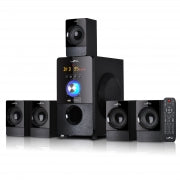 beFree Sound 5.1 Channel Surround Sound Bluetooth Speaker System in Black