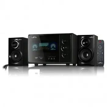 beFree Sound 2.1 Channel Surround Sound Bluetooth Speaker System in Black