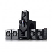 beFree Sound 5.1 Channel Surround Sound Bluetooth Speaker System in Black