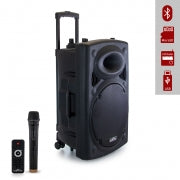 beFree Sound 15 Inch Bluetooth Powered Portable PA Party Speaker