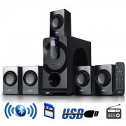 beFree Sound 5.1 Channel Surround Sound Bluetooth Speaker System in Black