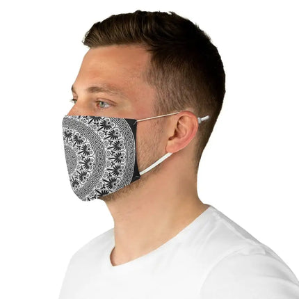 Black And White Boho Style Fabric Face Mask