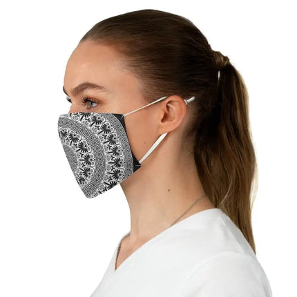 Black And White Boho Style Fabric Face Mask