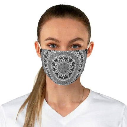 Black And White Boho Style Fabric Face Mask