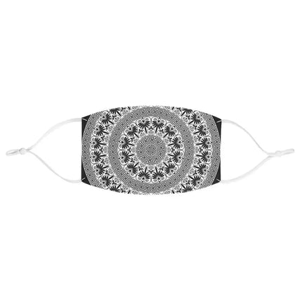 Black And White Boho Style Fabric Face Mask