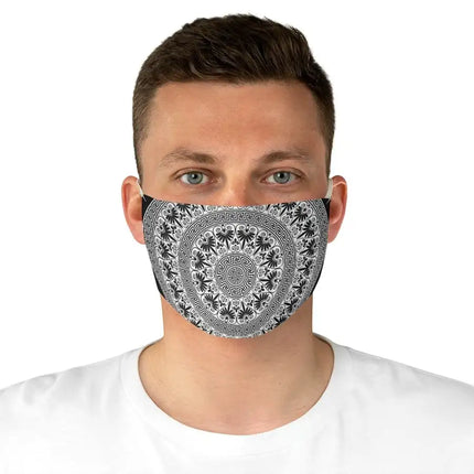 Black And White Boho Style Fabric Face Mask