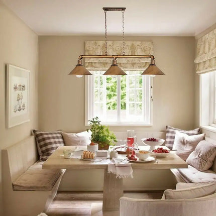 Vintage Cone Shade Pipe Pendant with chain~1159