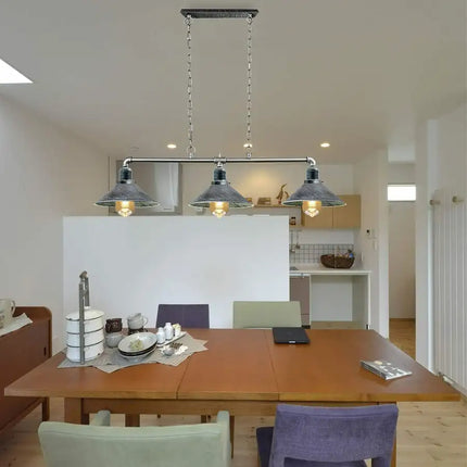 Vintage Cone Shade Pipe Pendant with chain~1159