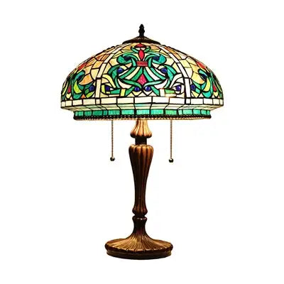 DOLORIS Tiffany-Style Victorian Stained Glass Table Lamp