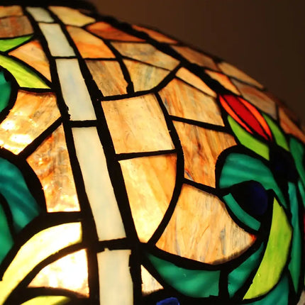 DOLORIS Tiffany-Style Victorian Stained Glass Table Lamp