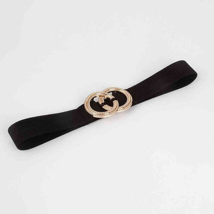 Double Hoop Buckle Elastic Belt