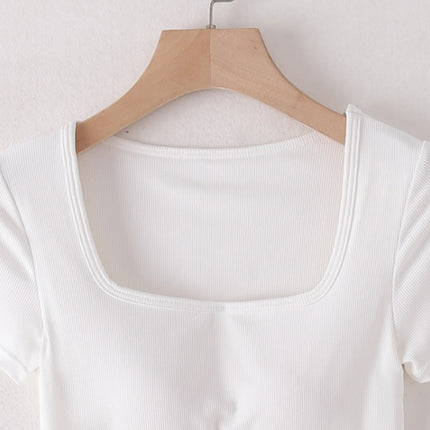 Square Neck Short Sleeve T-Shirt