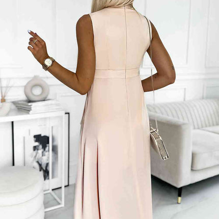 Surplice Neck Sleeveless Dress