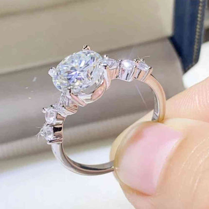 2 Carat Moissanite 925 Sterling Silver Ring
