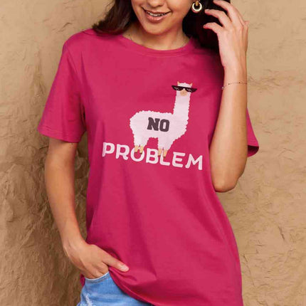 Simply Love Full Size NO PROBLEM Graphic Cotton Tee