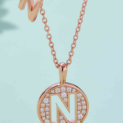 Adored Moissanite K to T Pendant Necklace