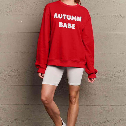 Simply Love Full Size AUTUMN BABE Graphic Sweatshirt
