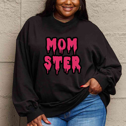 Simply Love Full Size MOM STER Graphic Sweatshirt