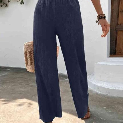 Full Size High Waist Wide Leg Pants