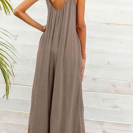 Spaghetti Strap Scoop Neck Jumpsuit