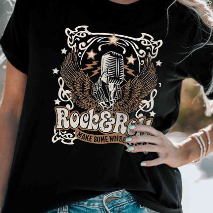 Slogan Graphic Short Sleeve T-Shirt