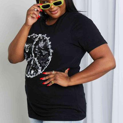 mineB Full Size Butterfly Graphic Tee Shirt