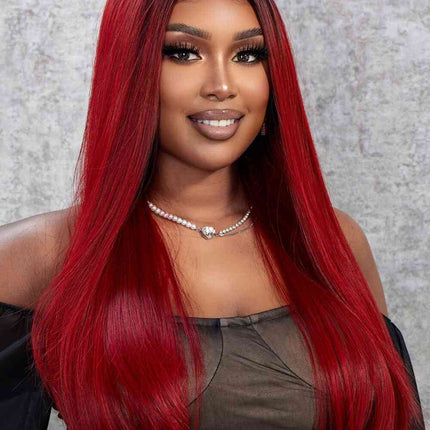 13*2" Lace Front Wigs Synthetic Straight 26" 150% Density