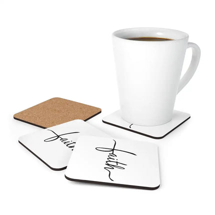 Home Decor, Coaster Set - 4 piece Home/Office, Faith Christian Inspiration