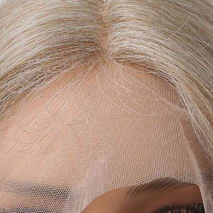 13*2" Lace Front Wigs Synthetic Long Wave 24" 150% Density in Medium Blonde Highlights