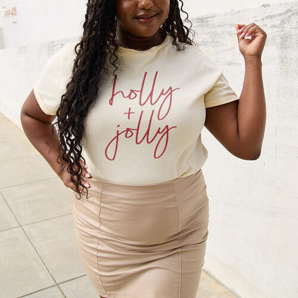 Simply Love Full Size Letter Graphic Short Sleeve T-Shirt