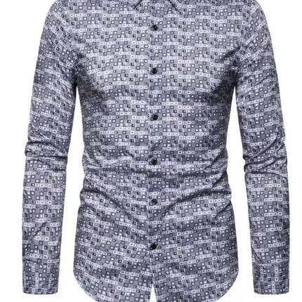 Men's Fashion Plaid Long Sleeve Shirt