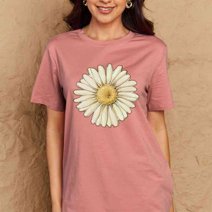 Simply Love Full Size FLOWER Graphic Cotton Tee