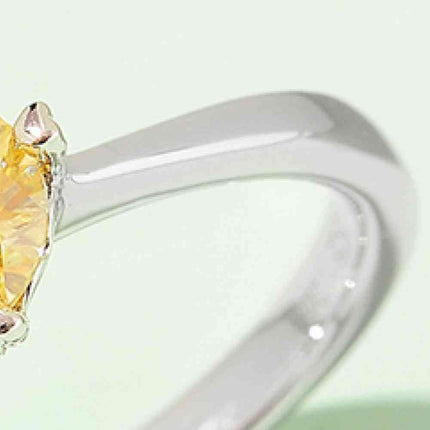 1 Carat Moissanite 925 Sterling Silver Solitaire Ring