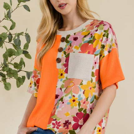 Celeste Full Size Floral Short Sleeve T-Shirt