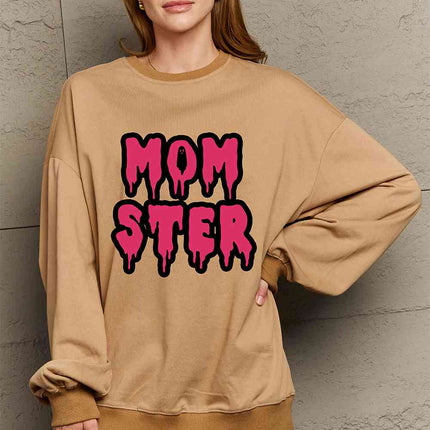 Simply Love Full Size MOM STER Graphic Sweatshirt