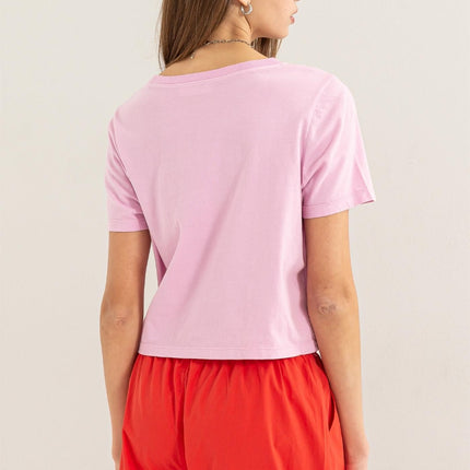 HYFVE Round Neck Cropped T-Shirt