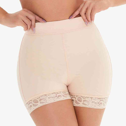Full Size Pull-On Lace Trim Shaping Shorts