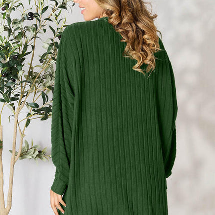 Basic Bae Full Size Ribbed Cocoon Cardigan - Vickie Lynn's