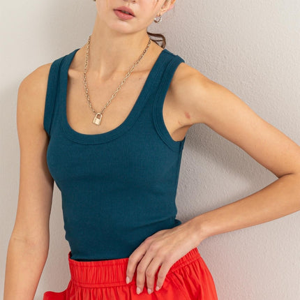 HYFVE Ribbed Scoop Neck Racerback Tank