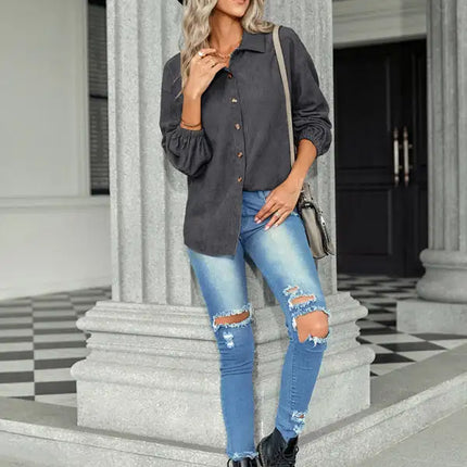 Abrigo fino de color liso a la moda para mujer 