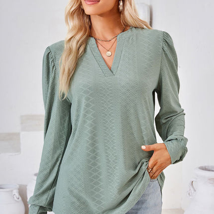 Notched Long Sleeve T-Shirt