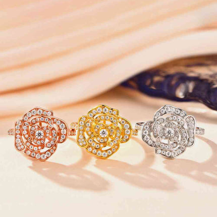 Moissanite Flower Shape Ring