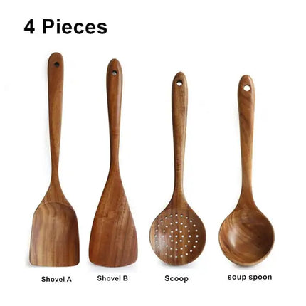 Thailand Teak Natural Wood Tableware Spoon Ladle Turner