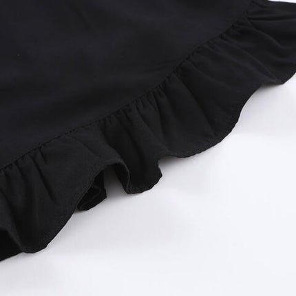 V-Neck Ruffled Mini Dress