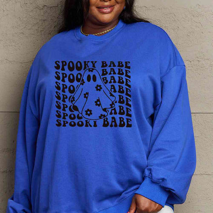 Simply Love Full Size SPOOKY BABE Graphic Sweatshirt