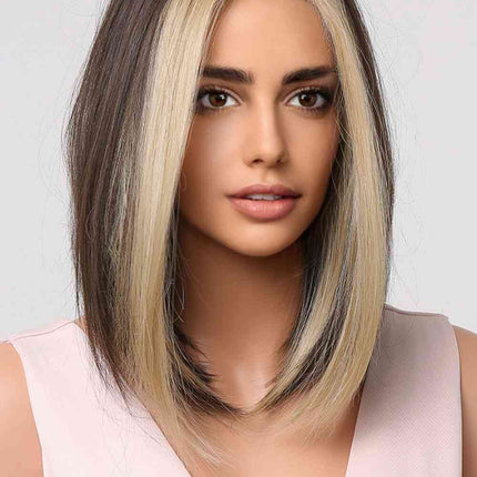 13*1" Full-Machine Wigs Synthetic Mid-length Straight 9"