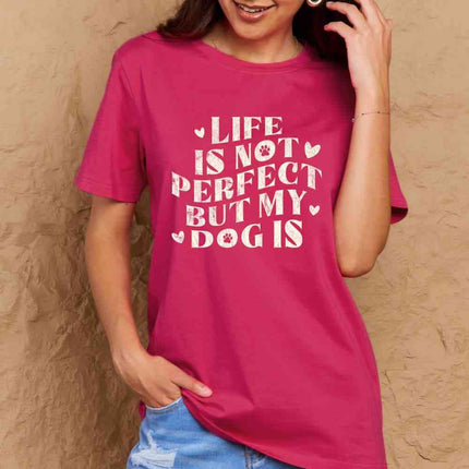 Simply Love Full Size Dog Slogan Graphic Cotton T-Shirt