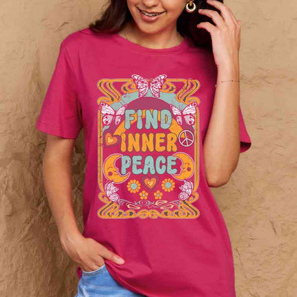 Simply Love Full Size FIND INNER PEACE Graphic Cotton T-Shirt
